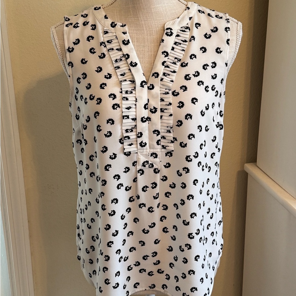 Talbots Black/Ivory Top